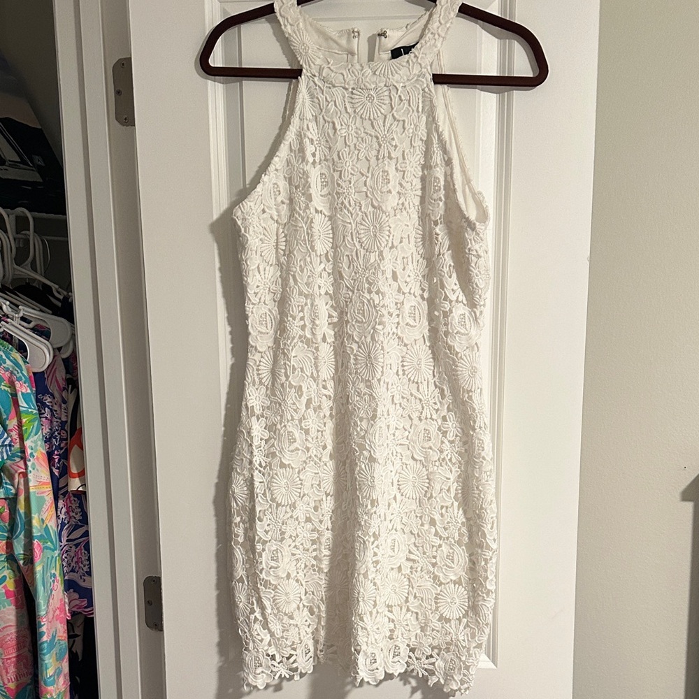 Lulu's White Lace Mini Dress